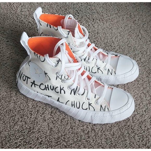 Converse Other - Converse All Star "Not A Chuck" White Orange Kids Size 6 Women's Size 7.5